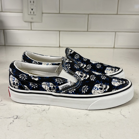 Vans Slip-Ons Flash Skulls Unisex Men’s 3.5 - Women’s 5 worn 4-5 times - Picture 11 of 16
